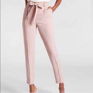 High Waisted Paperbag Ankle Pant